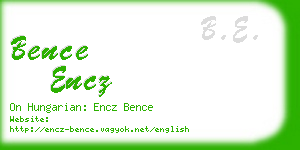 bence encz business card